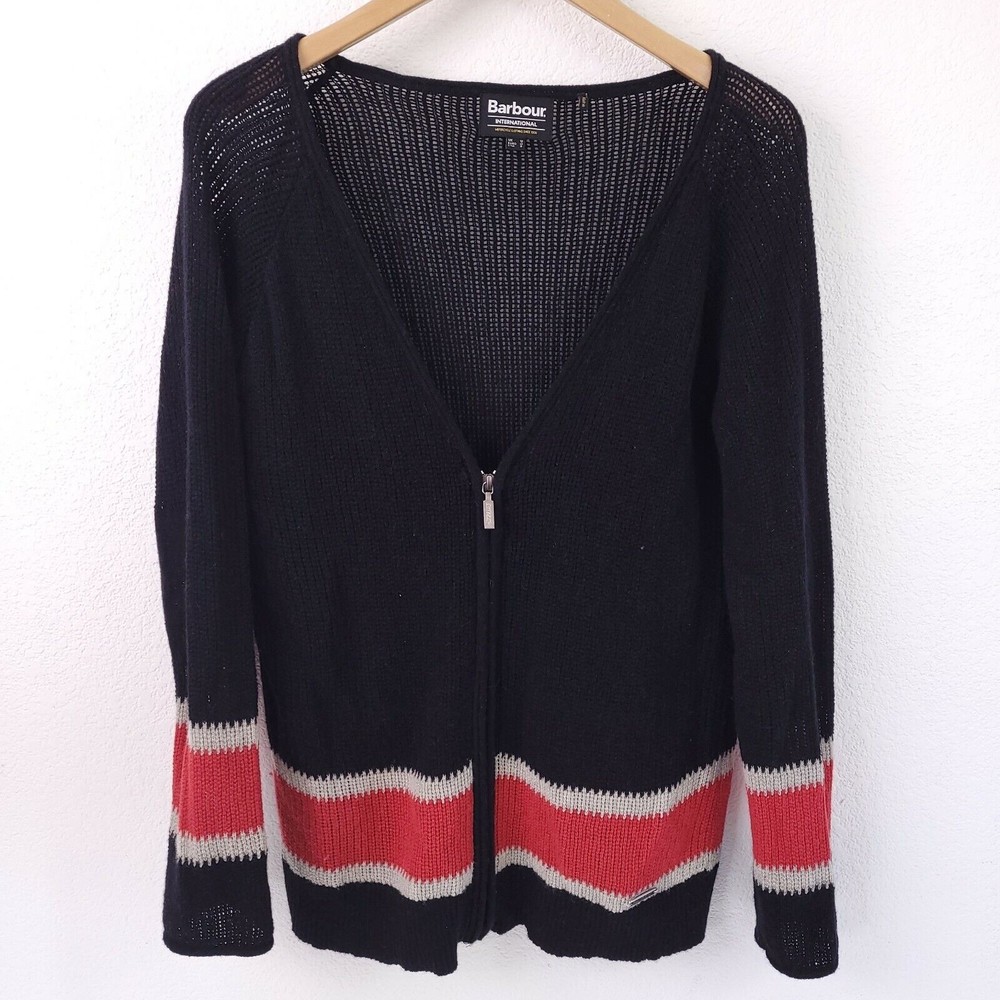Barbour Cardigan Sweater Vneck Long Sleeve Size 8